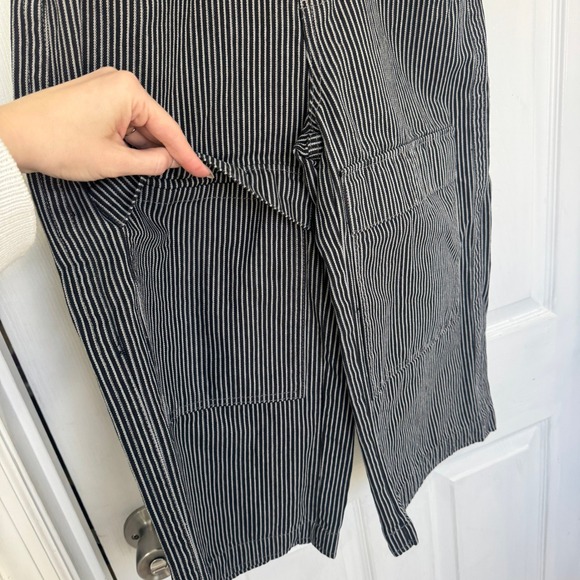BDG Urban Outfitters Pinstripe Railroad Baggy Long Cargo Shorts Cropped Jean - Picture 3 of 7